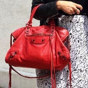 💎✨Authentic Balenciaga Le City Bag Red Retail $2950